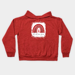 We Wear Red For Red Ribbon Week Awareness Kids Hoodie